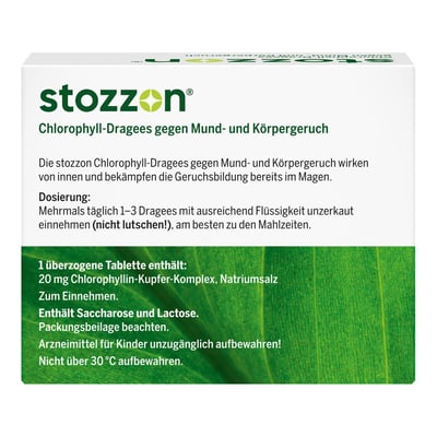 Stozzon Chlorophyll-Dragees gegen Mund- und Körpergeruch Produktbild 1