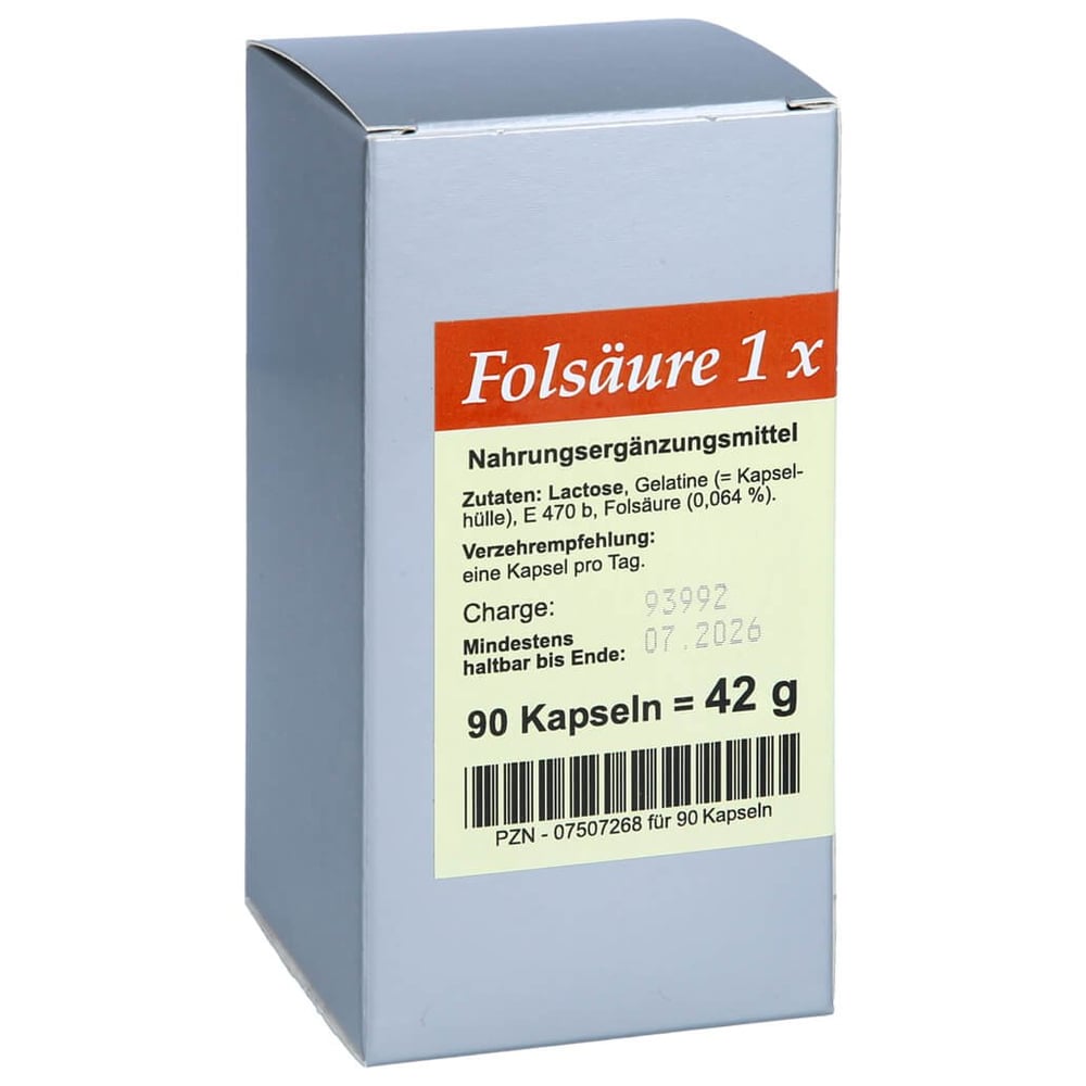 Folsäure 1 X 1 pro Tag