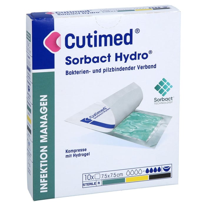 Cutimed Sorbact Gel Kompressen 7,5x7,5 cm