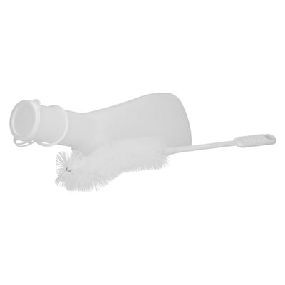 Urinflasche f.Männer milchig m.bürste