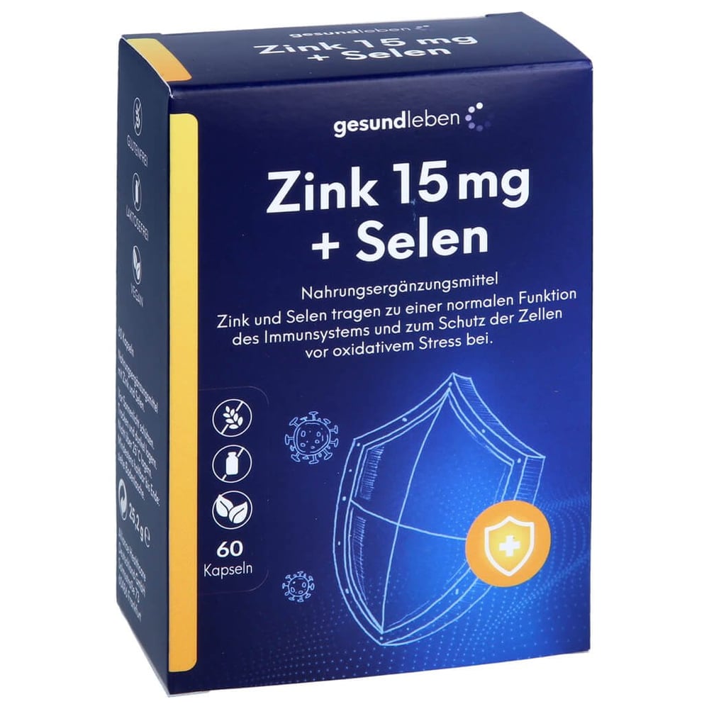 Gesund Leben Zink 15 mg+Selen Kapseln