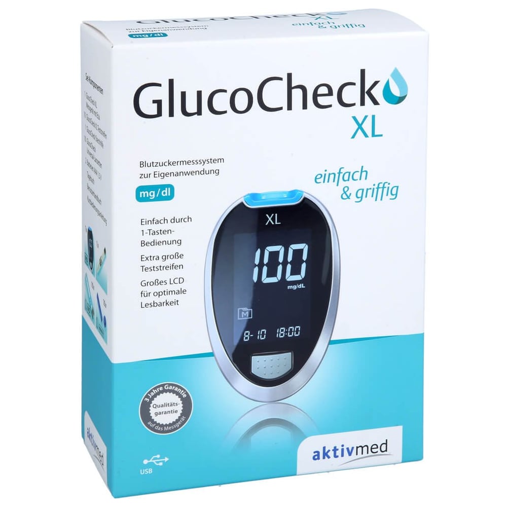 Glucocheck Xl Blutzuckermessgerät Set mg/dl