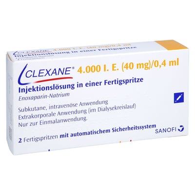 Clexane 4000 I.E. (40 mg)/0,4 ml Injektionslösung