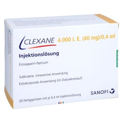 Clexane 4000 I.E. (40 mg)/0,4 ml Injektionslösung