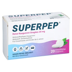 Superpep Reise Kaugummi-Dragees 20 mg
