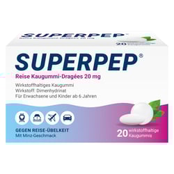 Superpep Reise Kaugummi-Dragees 20 mg