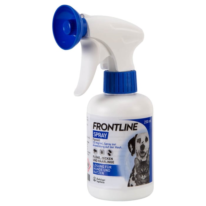Frontline Spray gegen Zecken und Fl he bei Hund und Katze
