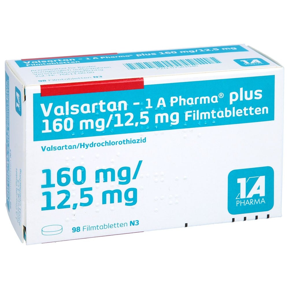 Valsartan - 1 A Pharma plus 160/12.5mg Filmtabl.