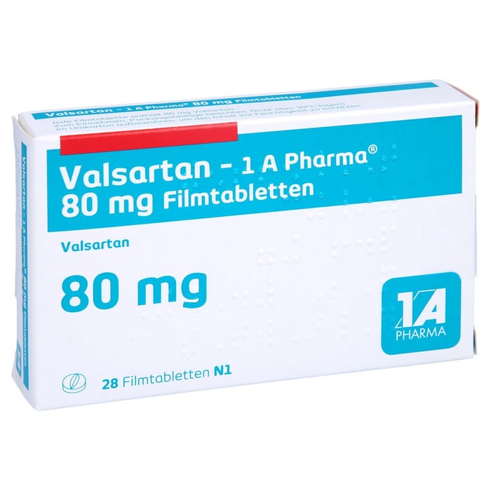 Valsartan - 1 A Pharma 80mg Filmtabletten