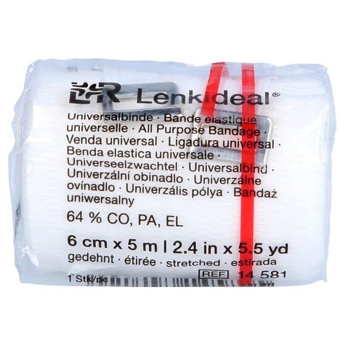 Lenkideal 5mx6cm mit Verbandklammern weiß
