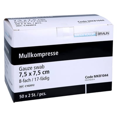 Mullkompressen steril 7,5cmx7,5 cm Produktbild 1