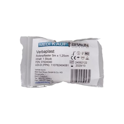 Verbaplast Rollenpflaster 5mx1.25cm
