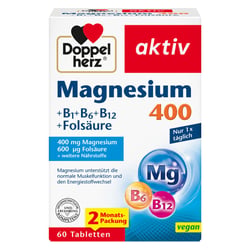 Doppelherz aktiv Magnesium 400 mg + B1 + B6 + B12 + Folsäure