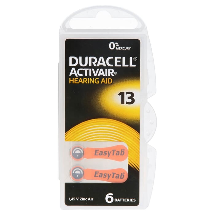 Batterie für Hörgeräte Duracell 13