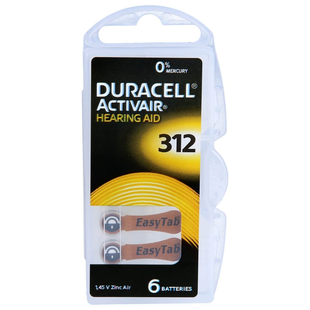 Batterie für Hörgeräte Duracell 312