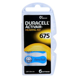 Batterie für Hörgeräte Duracell 675