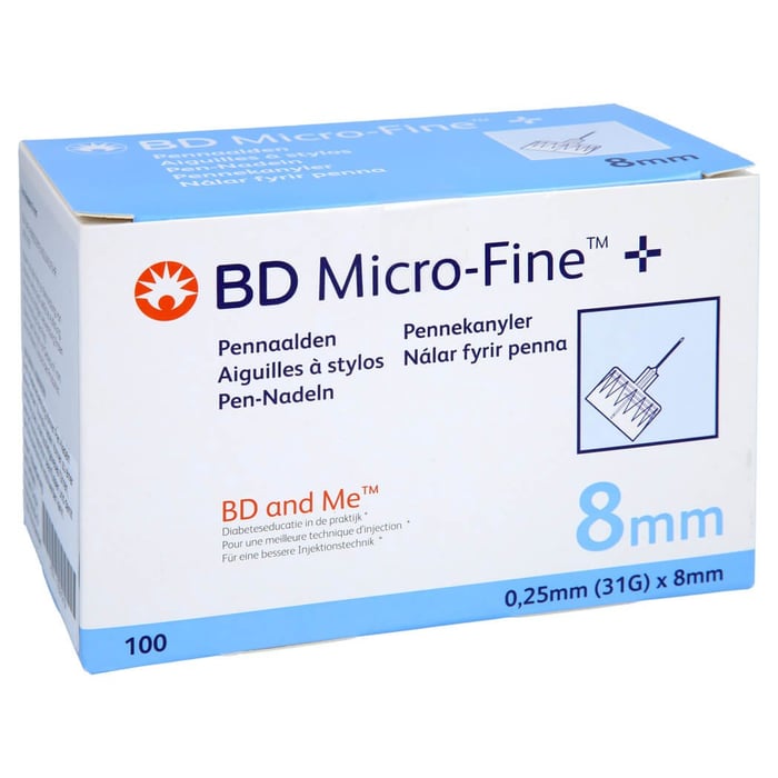 Bd Micro-fine+ 8 Pen-Nadeln 0,25x8 mm