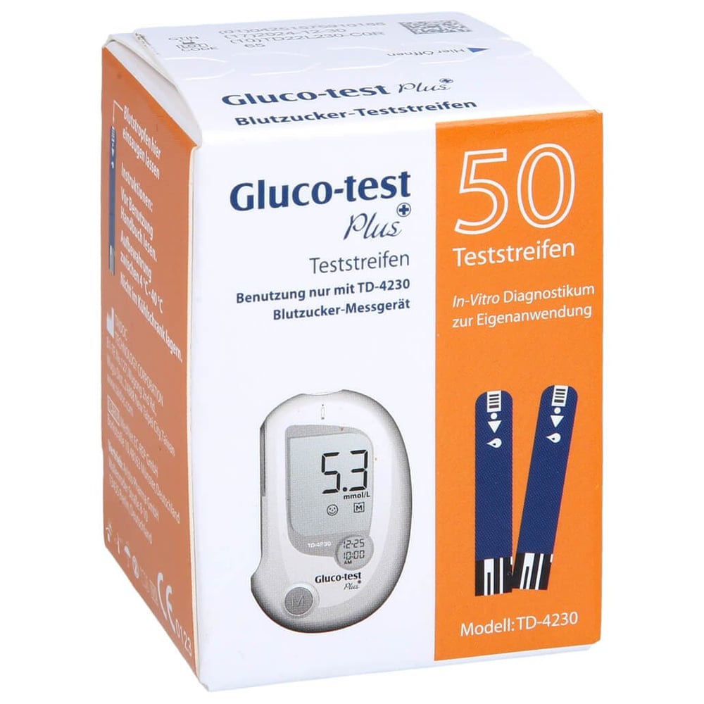 Gluco-test Plus Blutzuckerteststreifen