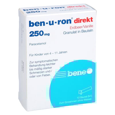 Ben-u-ron direkt Erdbeer/Vanille 250 mg