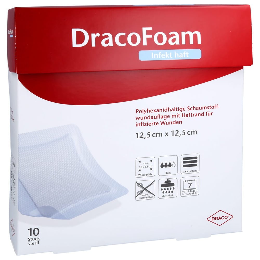 Dracofoam Infekt haft Schaumst.Wundauf.12,5x12,5cm