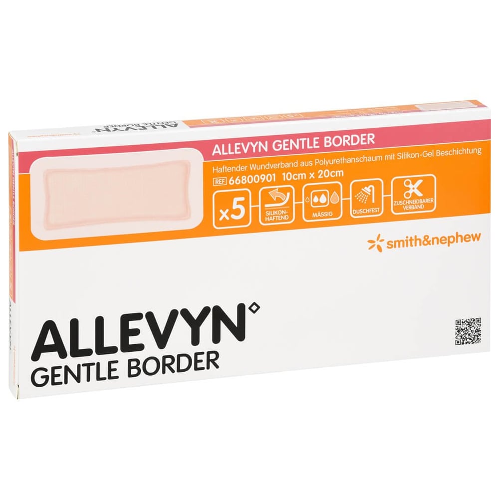 Allevyn Gentle Border 10x20 cm Schaumverb.