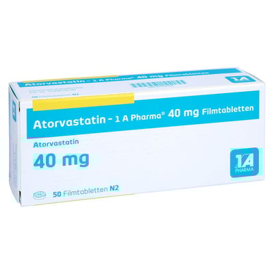 Atorvastatin - 1 A Pharma 40mg Filmtabletten