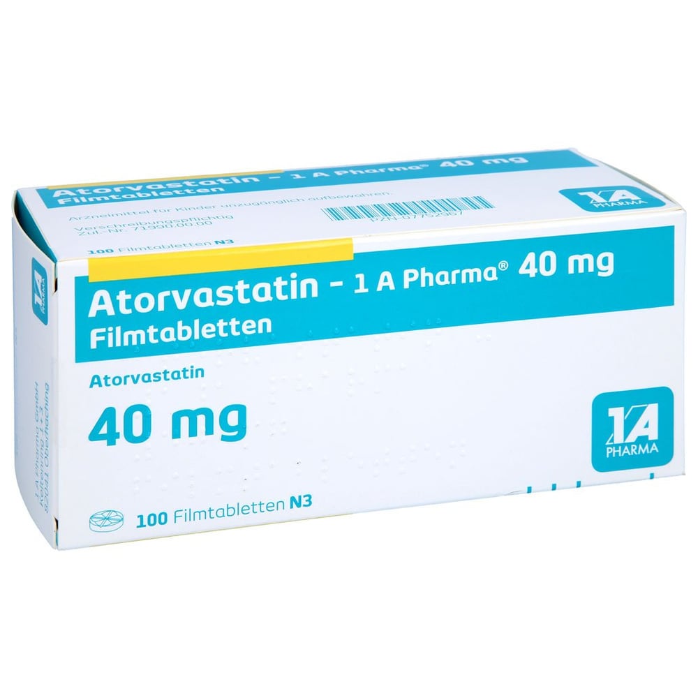Atorvastatin - 1 A Pharma 40mg Filmtabletten
