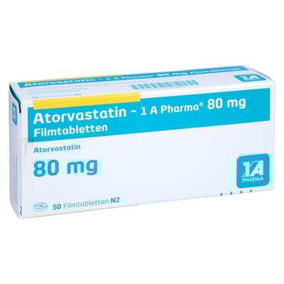 Atorvastatin - 1 A Pharma 80mg Filmtabletten