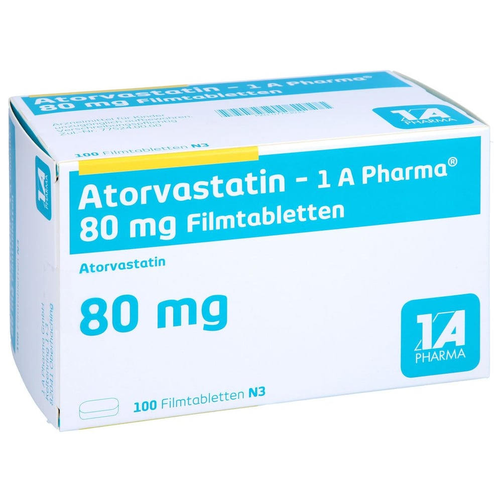 Atorvastatin - 1 A Pharma 80mg Filmtabletten