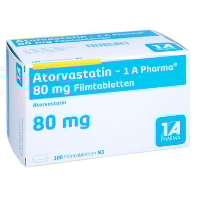 Atorvastatin - 1 A Pharma 80mg Filmtabletten