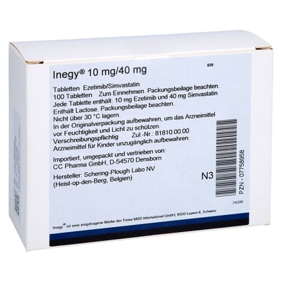 Inegy 10 mg/40 mg Produktbild 1