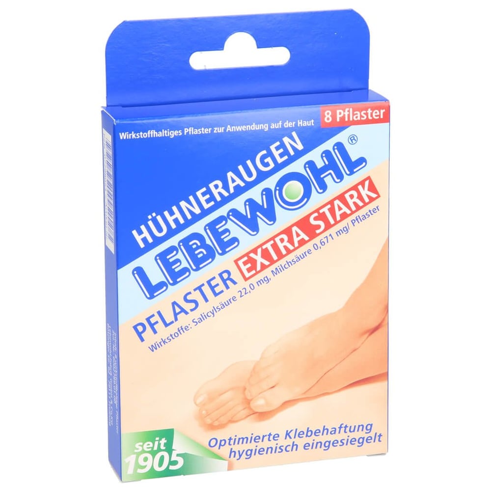 Lebewohl Hühneraugenpflaster extra stark
