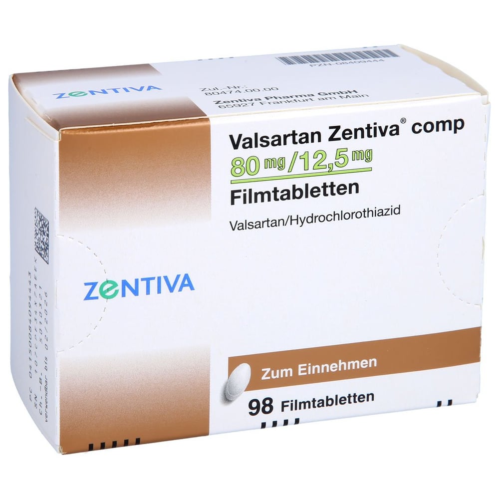 Valsartan Zentiva comp 80 mg/12,5 mg