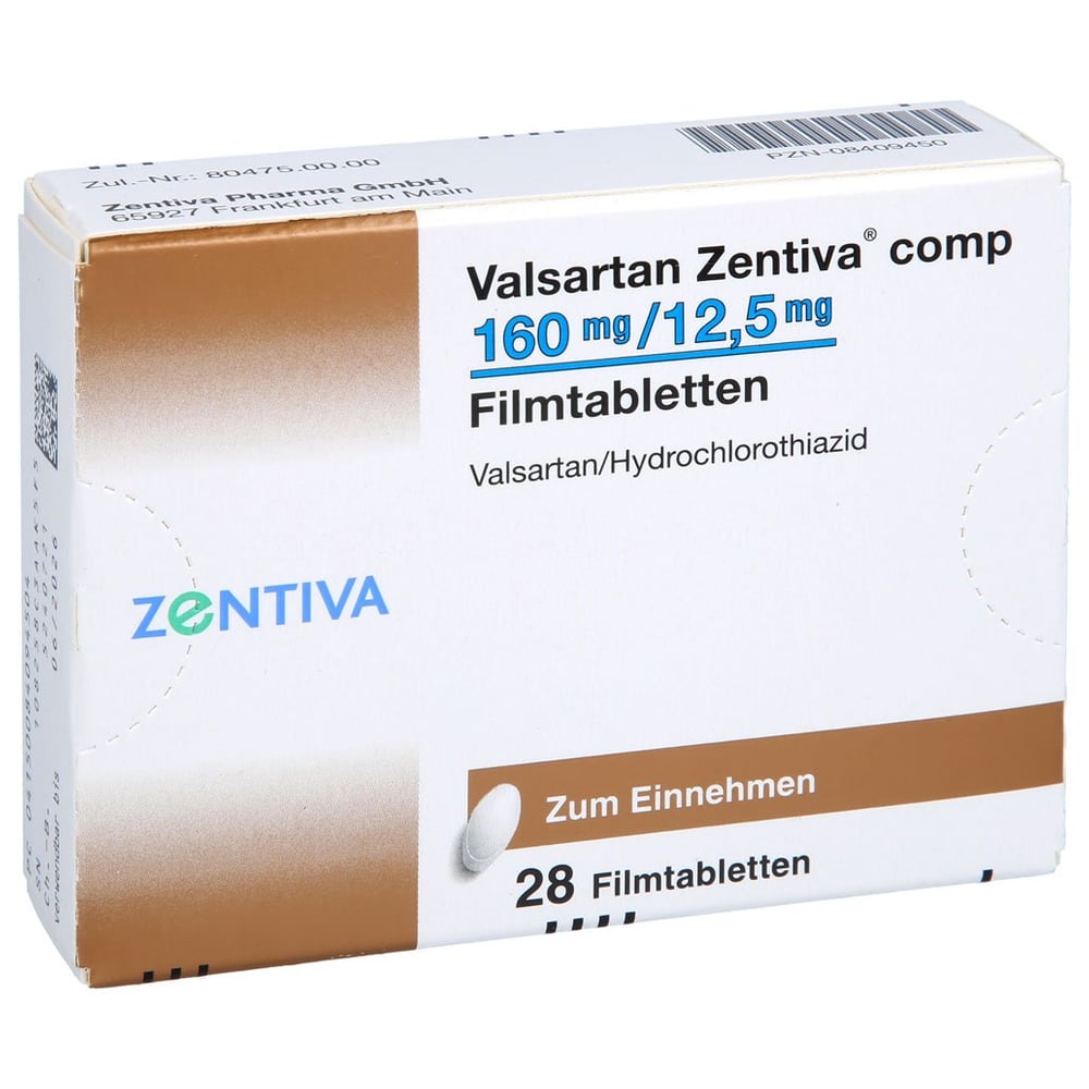 Valsartan Zentiva comp 160 mg/12,5 mg