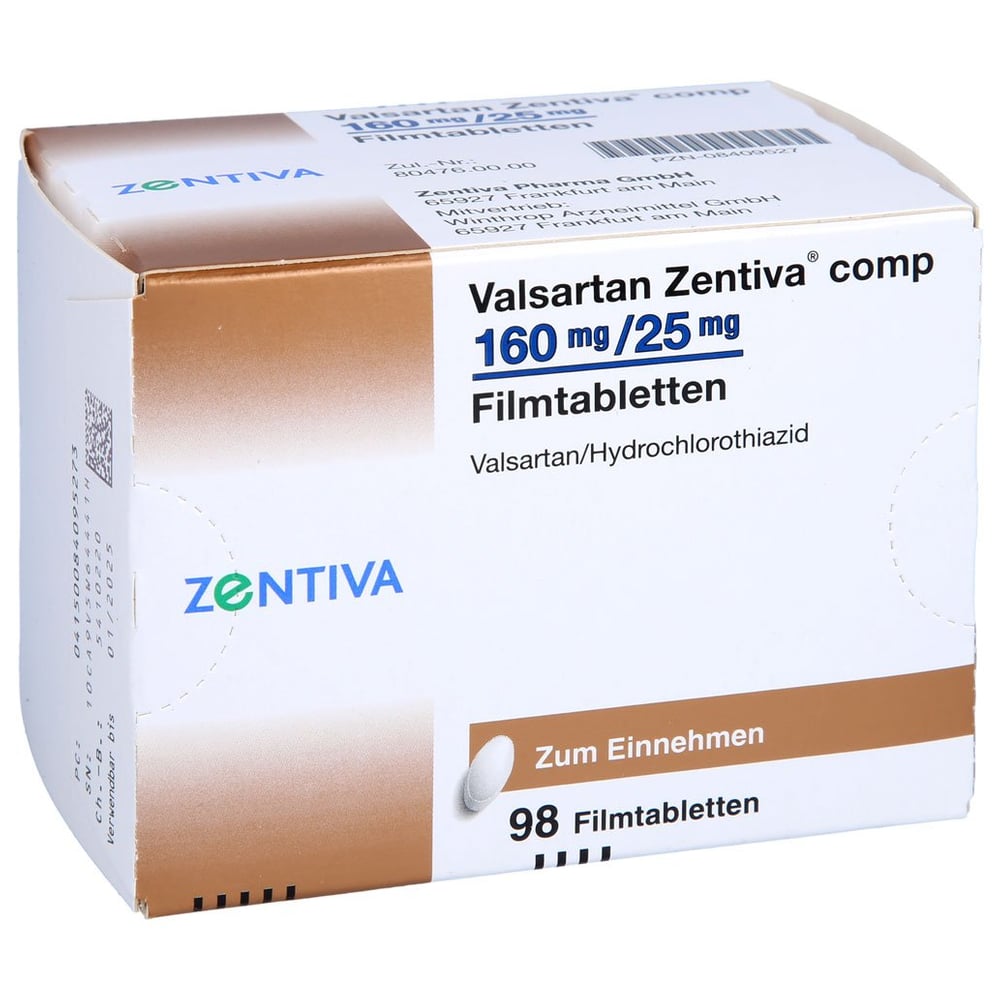 Valsartan Zentiva comp 160 mg/25 mg