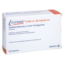 Clexane 6000 I.E. (60 mg)/0,6 ml Injektionslösung