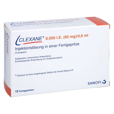 Clexane 6000 I.E. (60 mg)/0,6 ml Injektionslösung