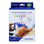 Einnehmebecher m. Griff u. Deckel 12 mm weiß