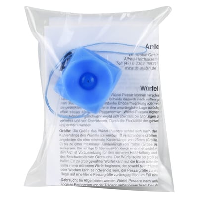 Arabin Würfelpessar mit Innenknopf Gr. 5