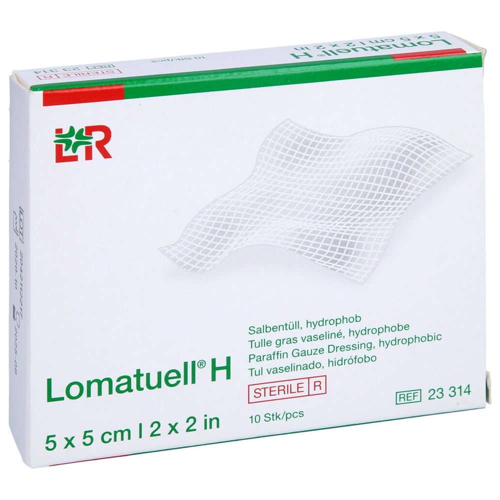Lomatuell H Salbentüll 5x5 cm steril