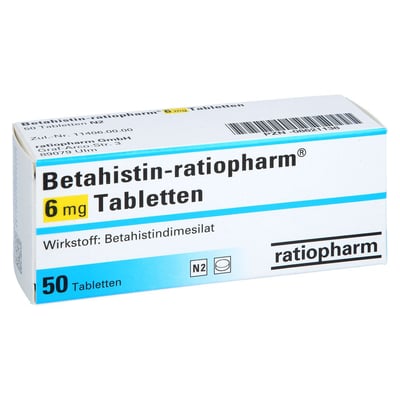 Betahistin-ratiopharm 6mg Tabletten