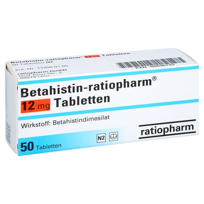 Betahistin-ratiopharm 12mg Tabletten