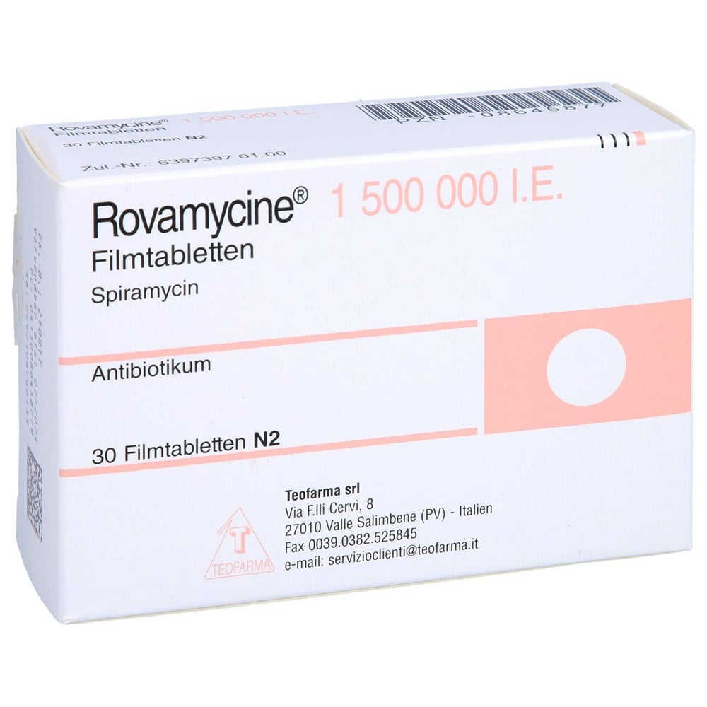 Rovamycine 1500000 I.E.