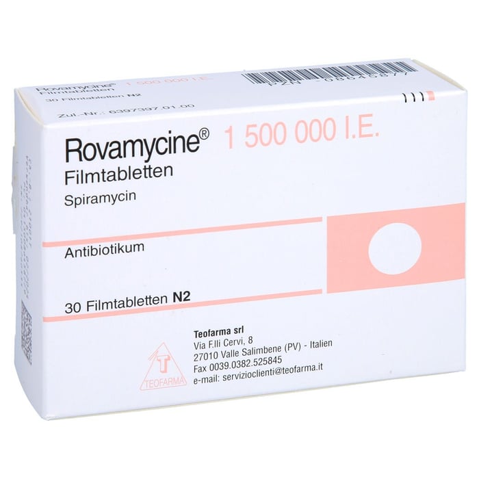Rovamycine 1500000 I.E.