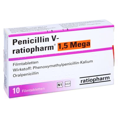 Penicillin V-ratiopharm 1,5 Mega