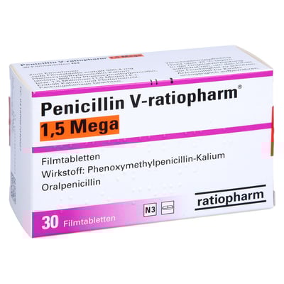 Penicillin V-ratiopharm 1,5 Mega