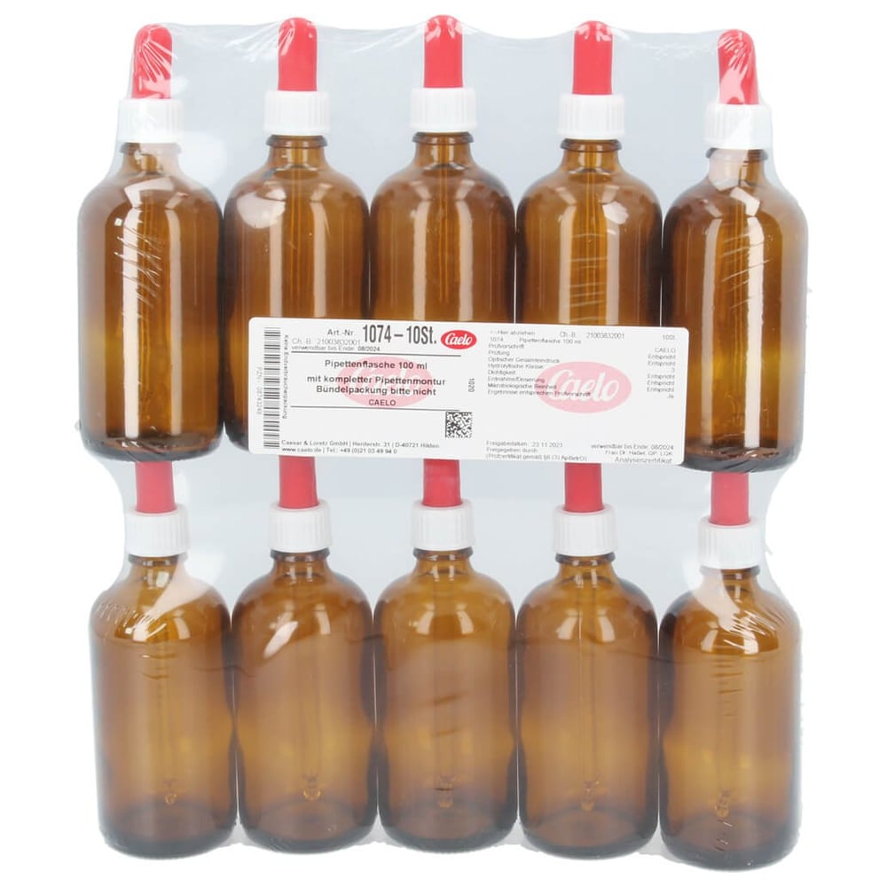 PIPETTENFLASCHE 100 ml m.kompl.Pipettenmontur