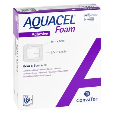 Aquacel Foam adh siv 8x8 cm Verband