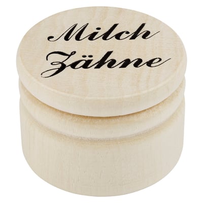 Milchzahndose Holz 2,5 cm Produktbild 1