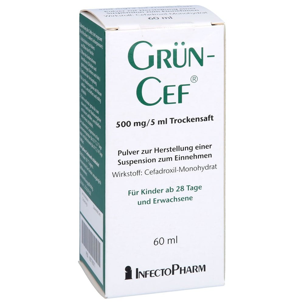 Grüncef 500 mg/5 ml Trockensaft
